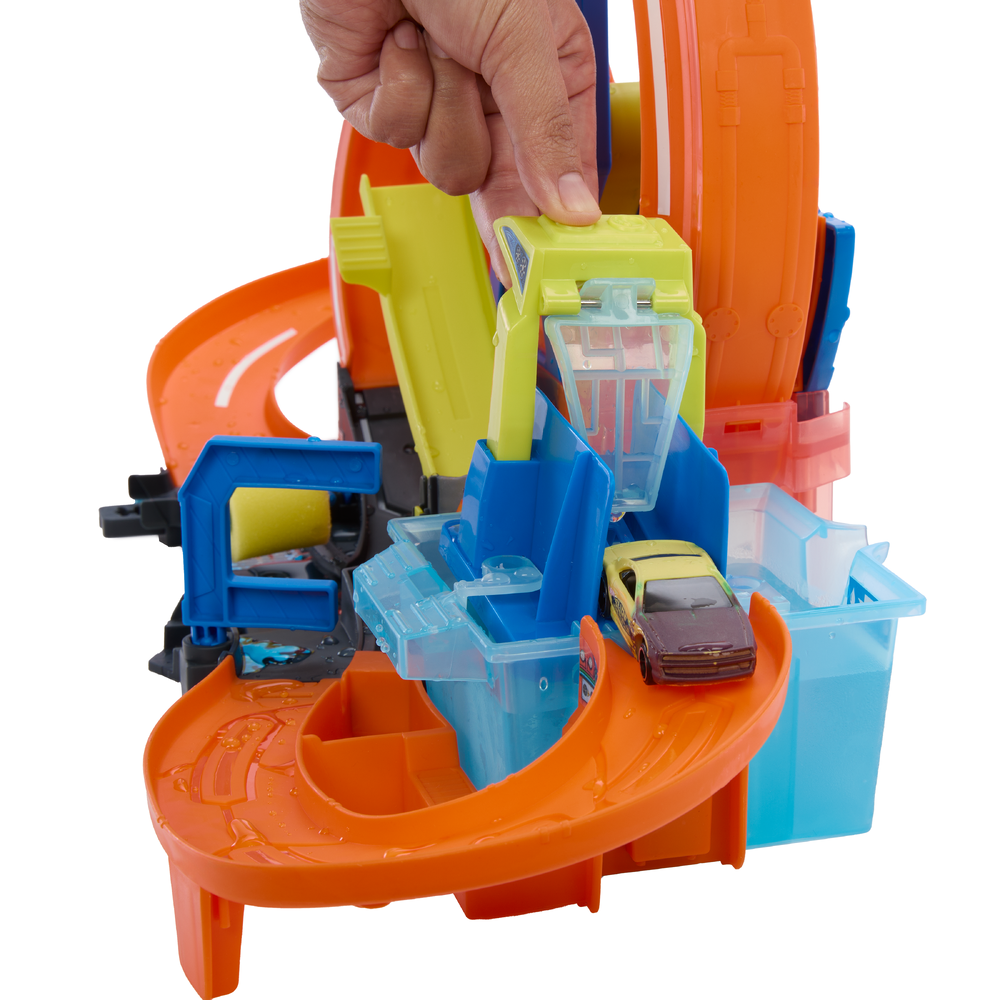 Автомойка Hot Wheels City Mega Loop Car Wash JHL97 - фото 12