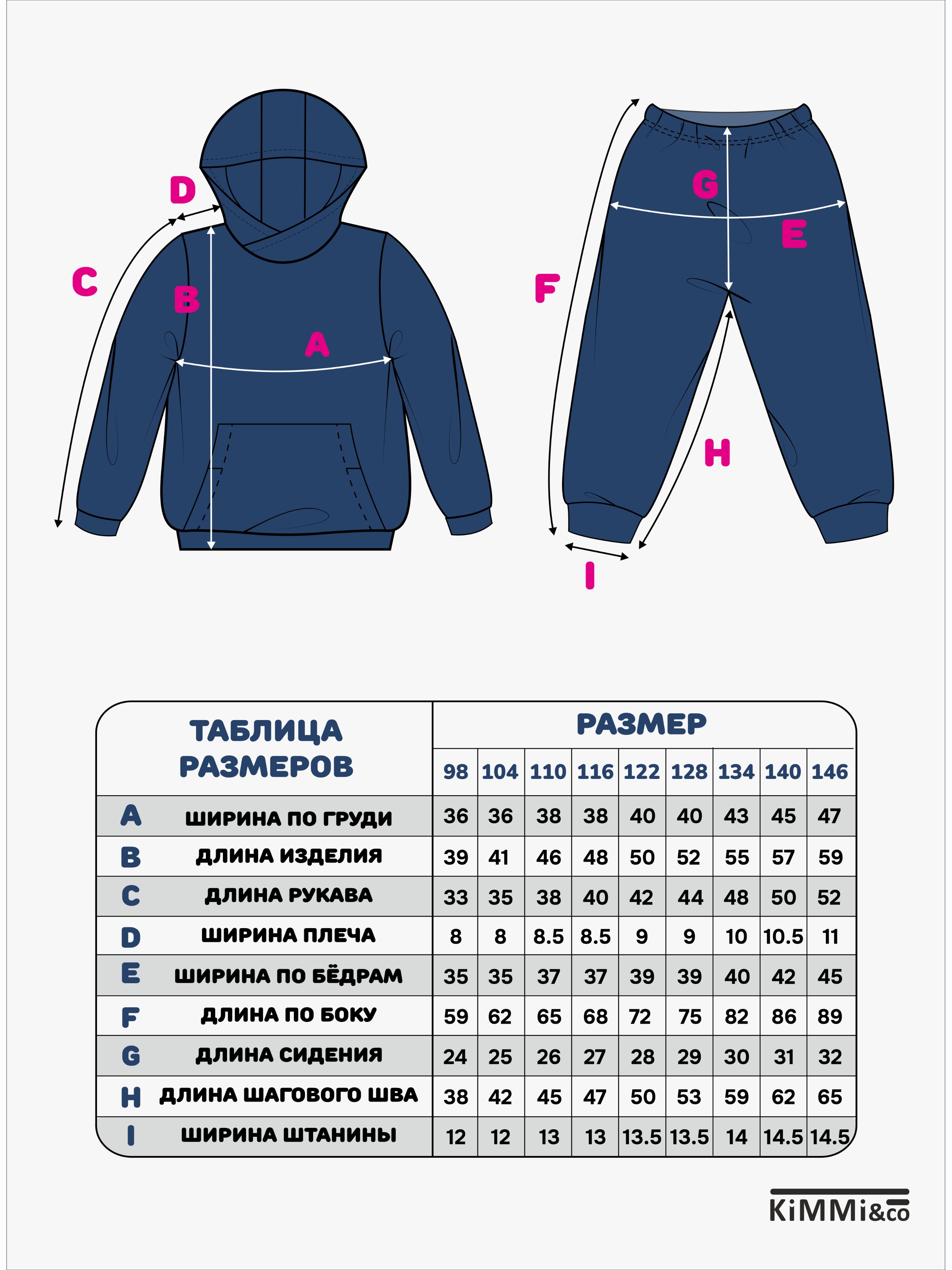 Спортивный костюм KiMMi co К-14087043г(ш) т.синий - фото 6