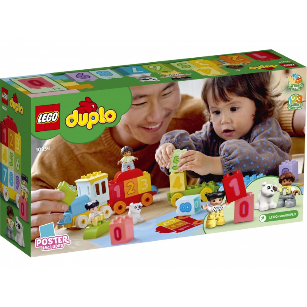 Конструктор LEGO DUPLO Поезд с цифрами блочный - фото 3