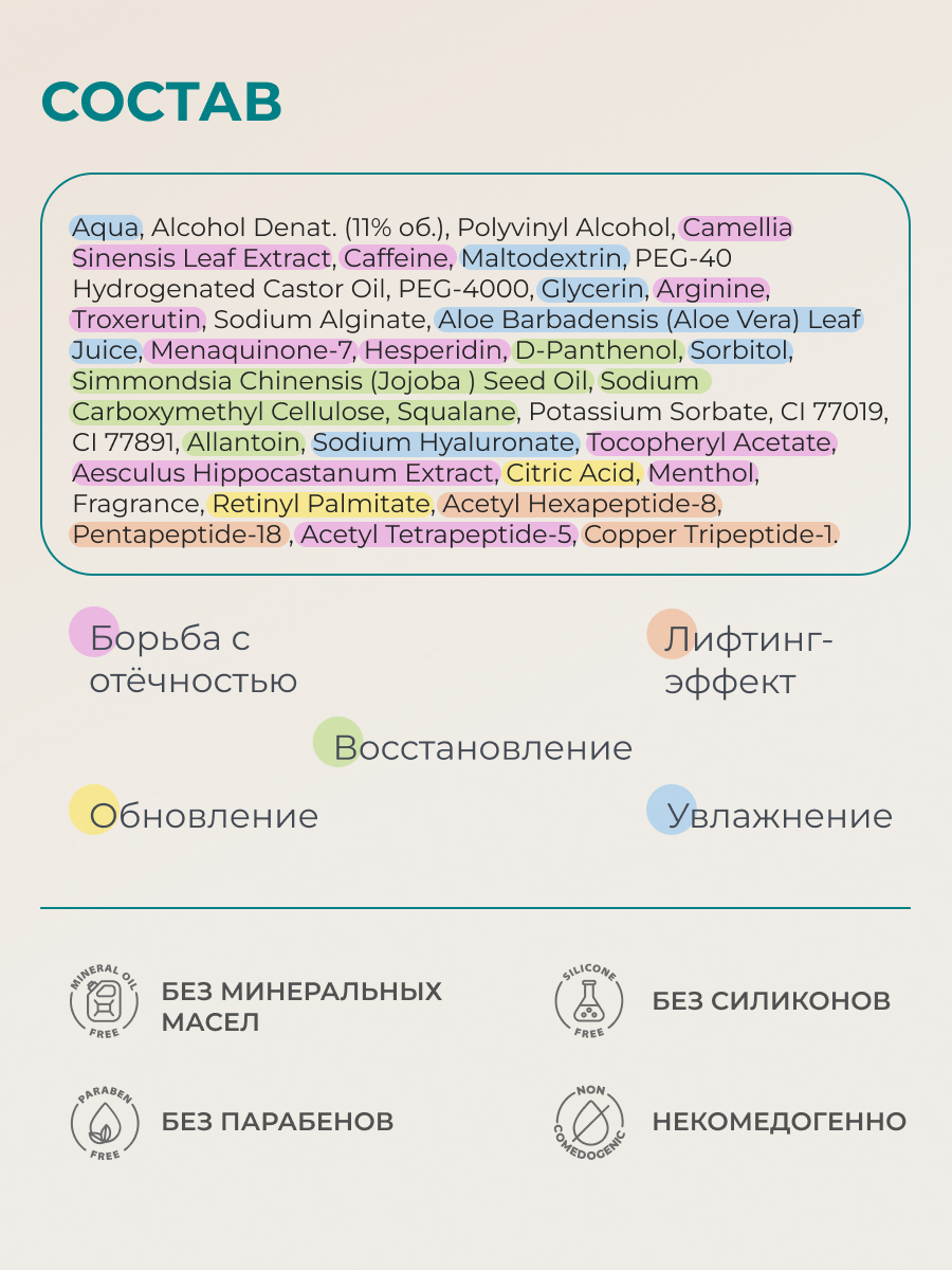 Маска АКАВИЯ Маска-плёнка Лимфодренажная 50 мл 1 шт. - фото 8