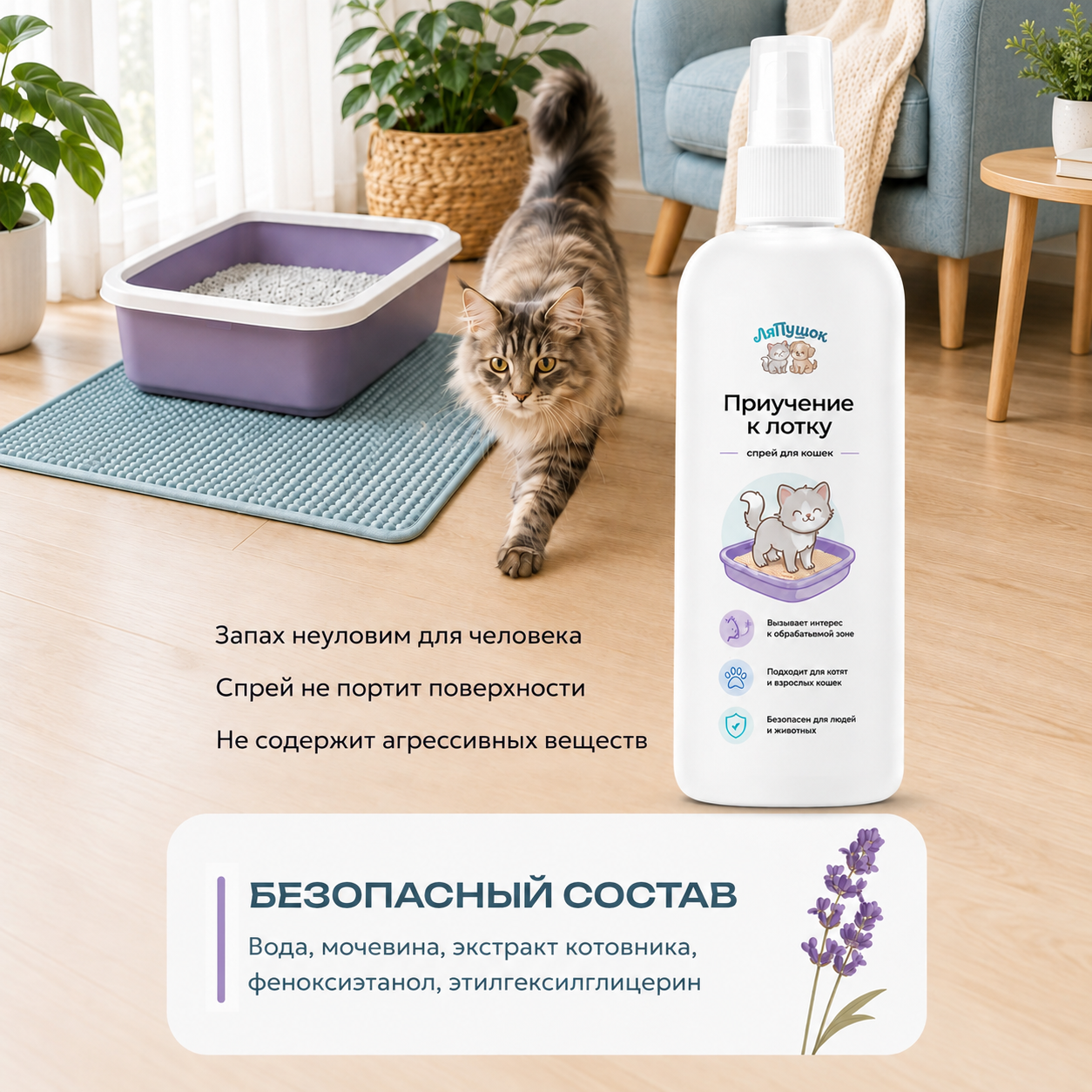 Приучение к лотку ЛяПушок 250 мл - фото 3