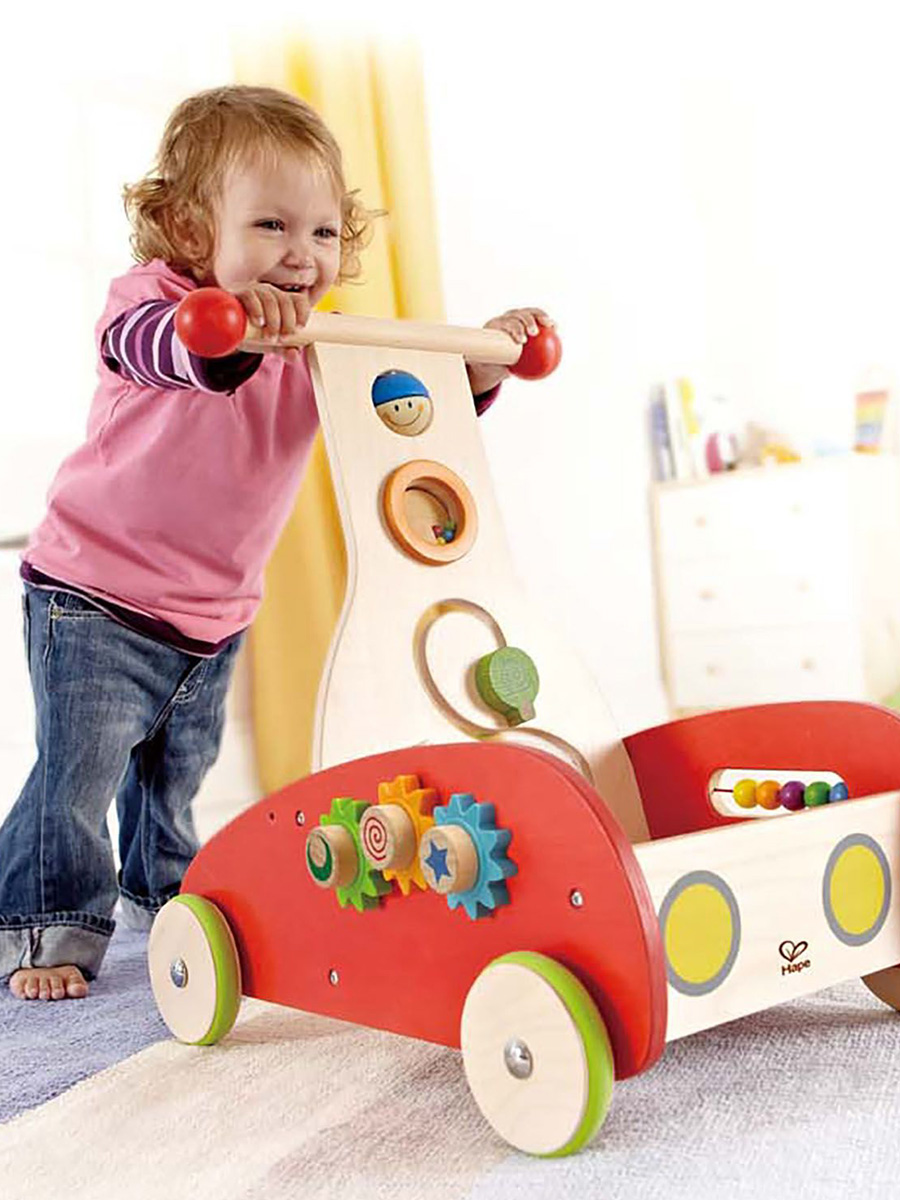 Ходунки Hape Волшебные с ручкой красный - фото 5