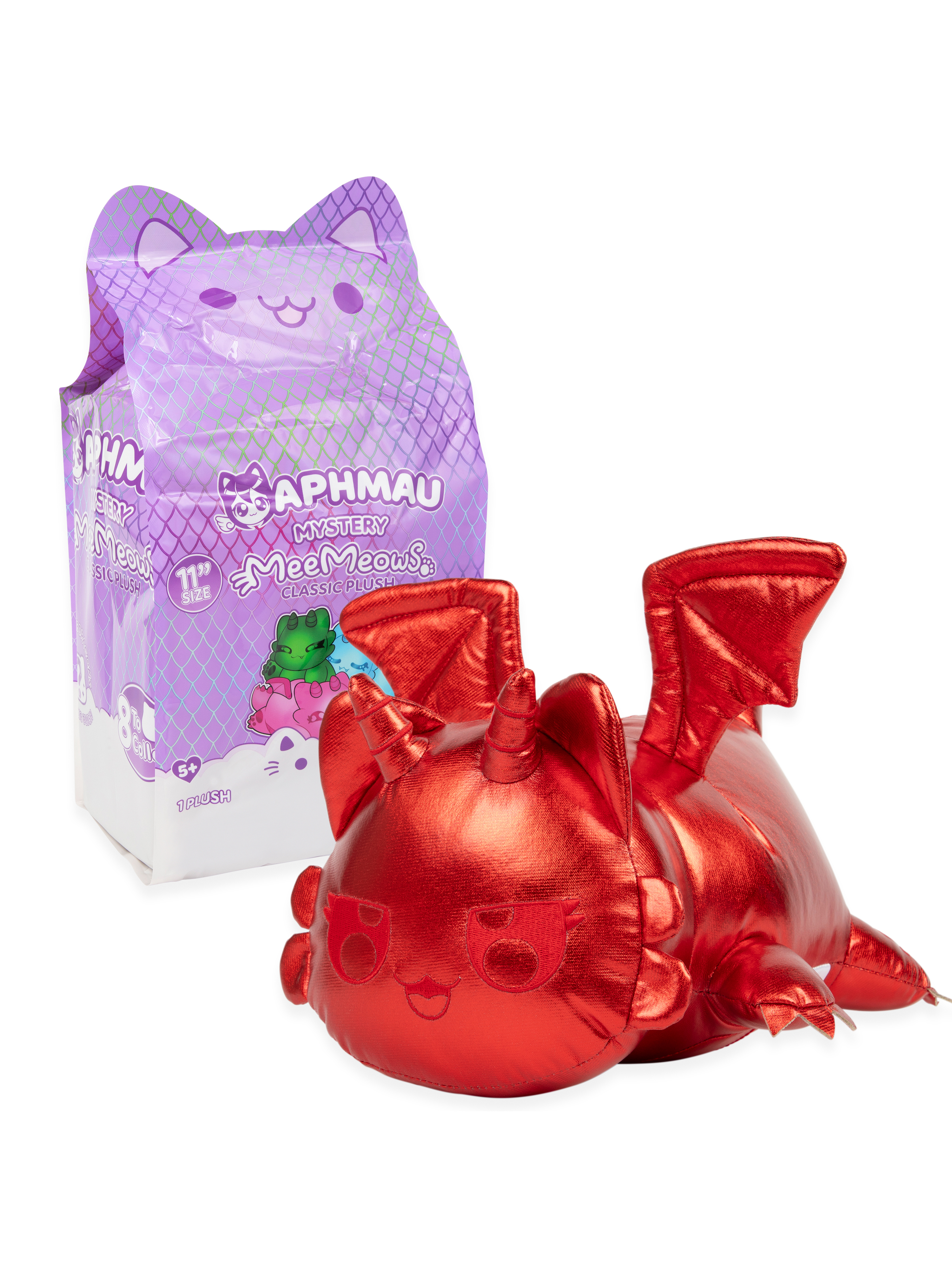 Мягкая игрушка APHMAU MeeMeow сюрприз драконы 28см - фото 14