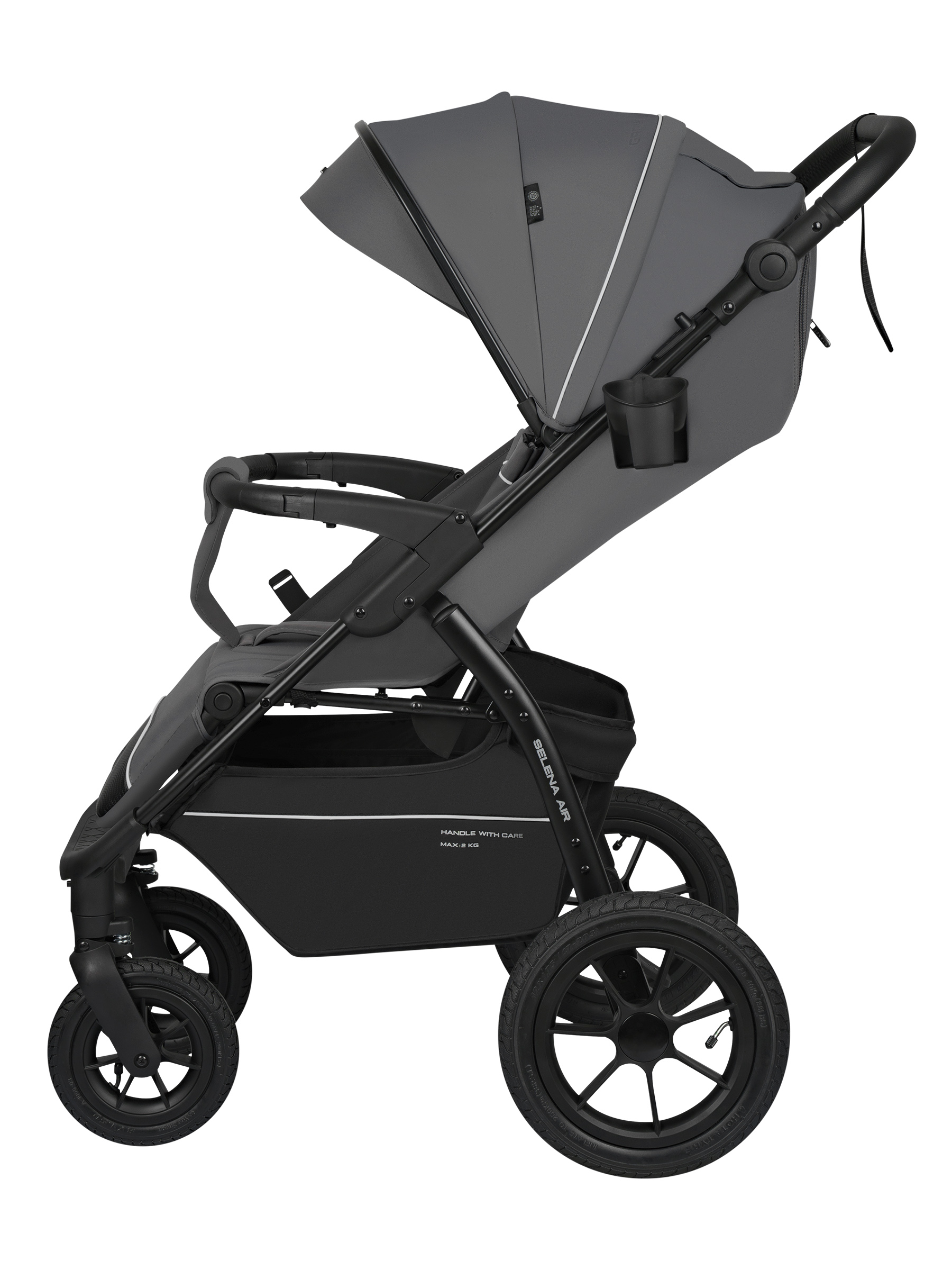 Коляска прогулочная JOVOLA Selena Air new темно-серый - фото 7
