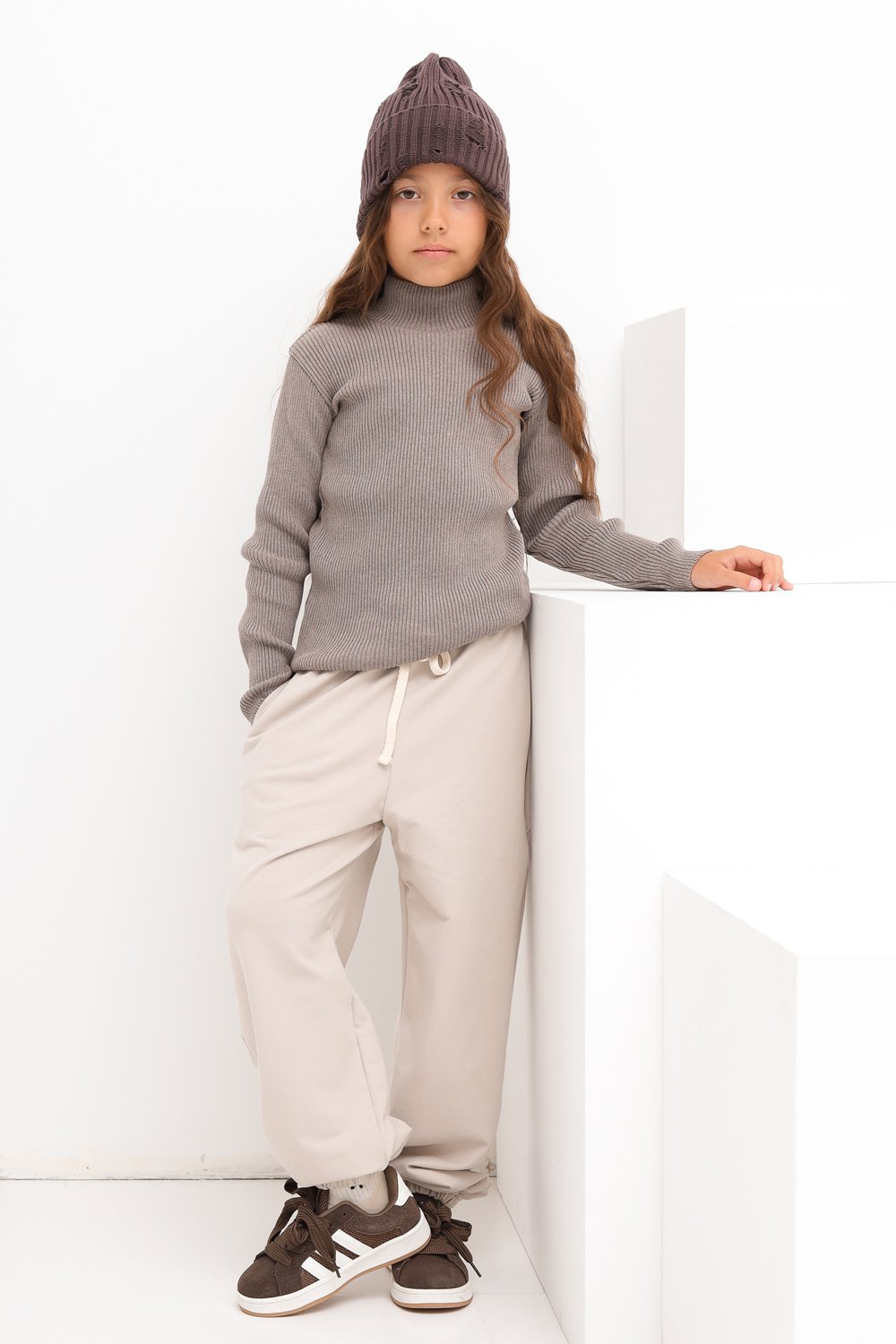 Водолазка MINIDINO ВЯЗ-В-003/ДВодолазка вязаная детская мокко - фото 2