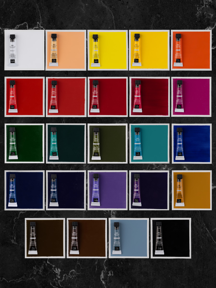 Краски акриловые Малевичъ 24 цв. - фото 3