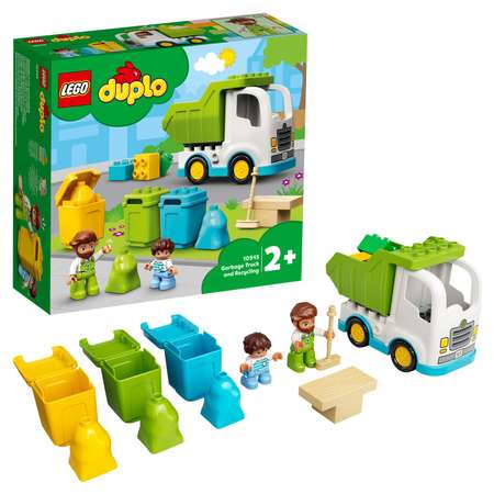 Конструктор LEGO DUPLO Town Мусоровоз и контейнеры сборная игровая модель