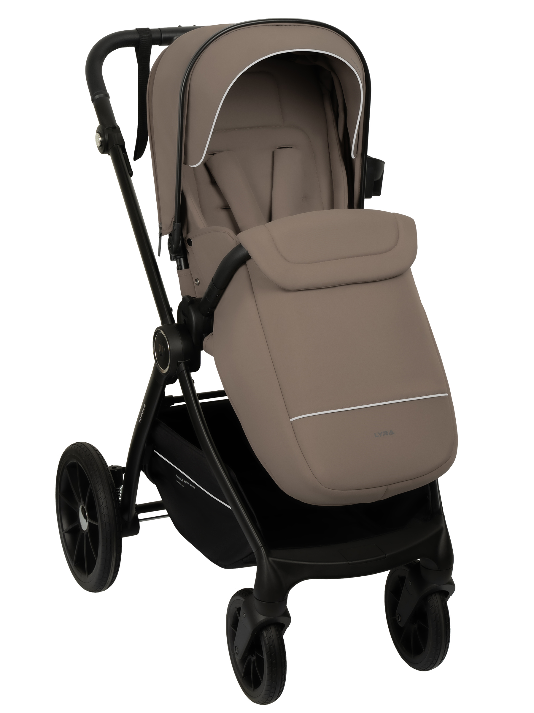 Коляска прогулочная JOVOLA LYRA с реверсивным блоком бежевый - фото 2