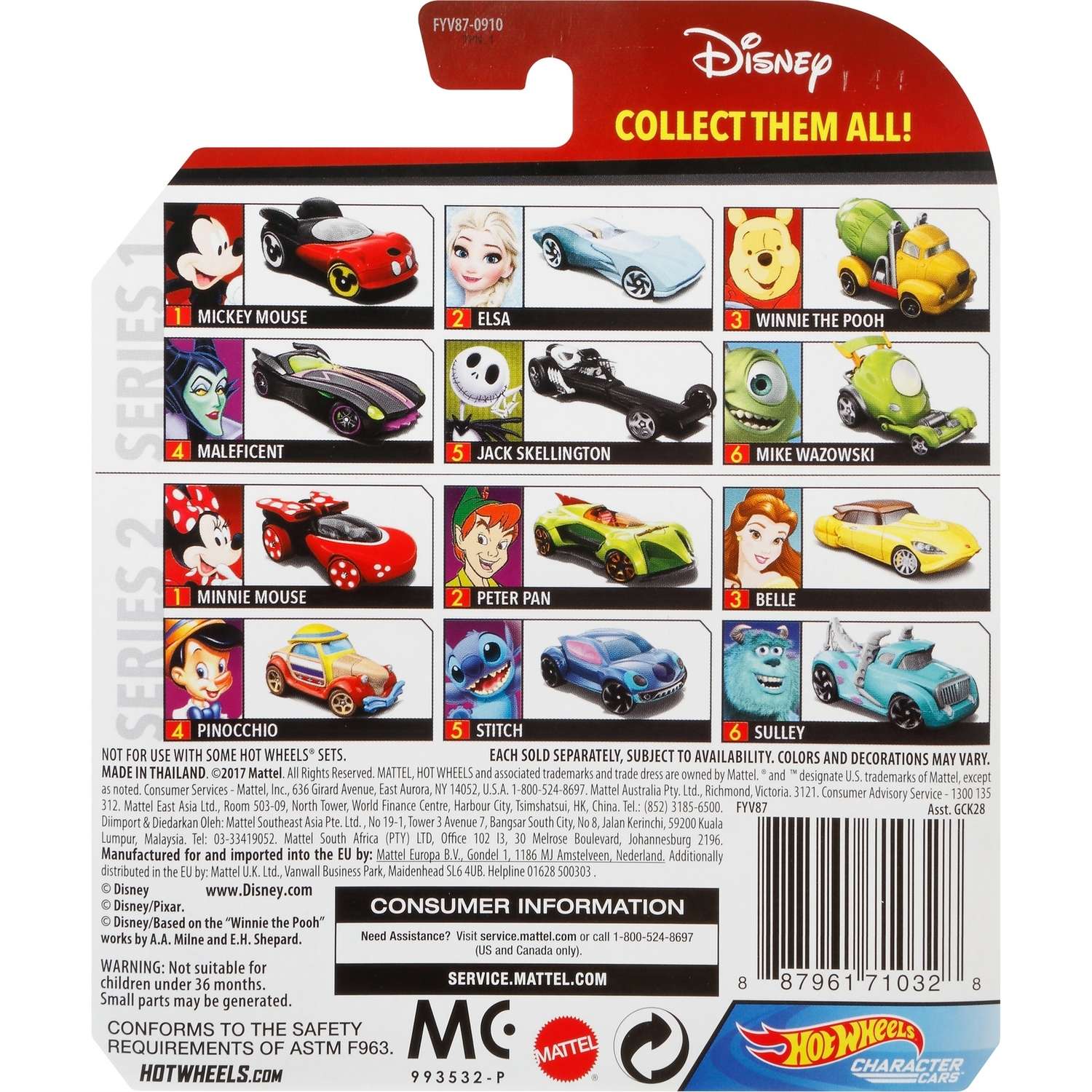 Автомобиль Hot Wheels Character cars Стич GCK28 - фото 3