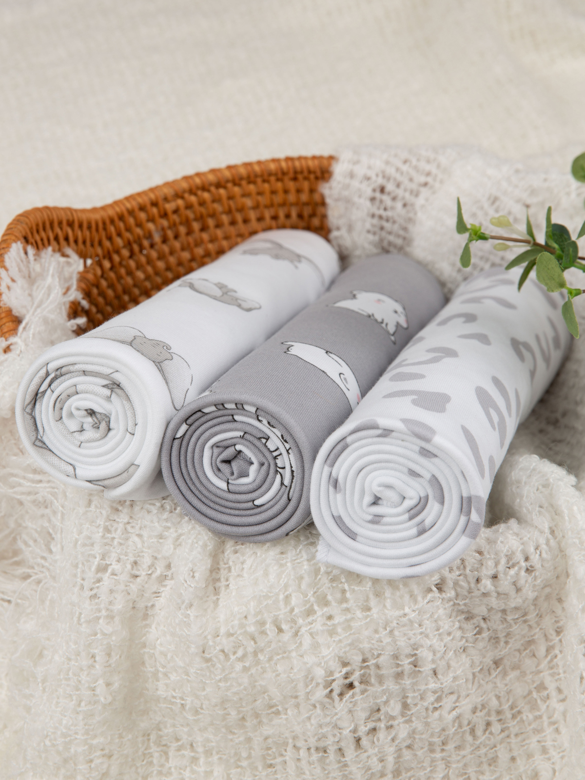 Пелёнка inlovery трикотаж 85х100 см 3 шт. - фото 8