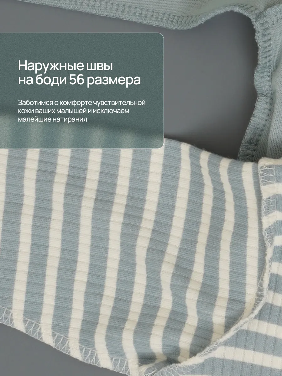 Боди 3 шт Супер Пупс нбр/3пр/бд/sk20/полоска/дино - фото 5