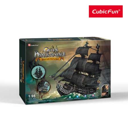 Пазл CubicFun Корабль Месть королевы Анны 3D