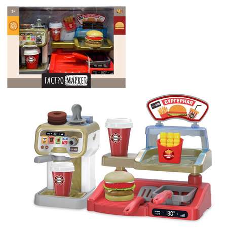 Игровой набор Abtoys продукты, прилавок, касса, тележки и корзинки