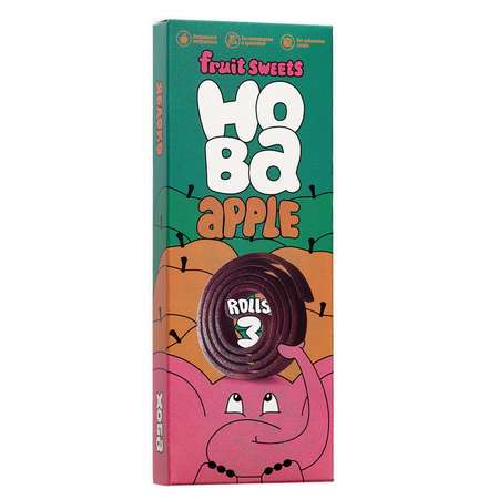 Конфеты фруктовые Hoba яблоко 30г