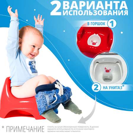 Обучающая наклейка LolUno Home baby для горшка 3 шт