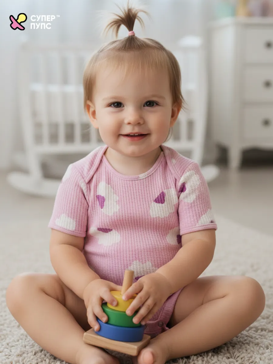 Боди 3 шт Супер Пупс нбр/3пр/бд/коррук/2026/ромашки - фото 9