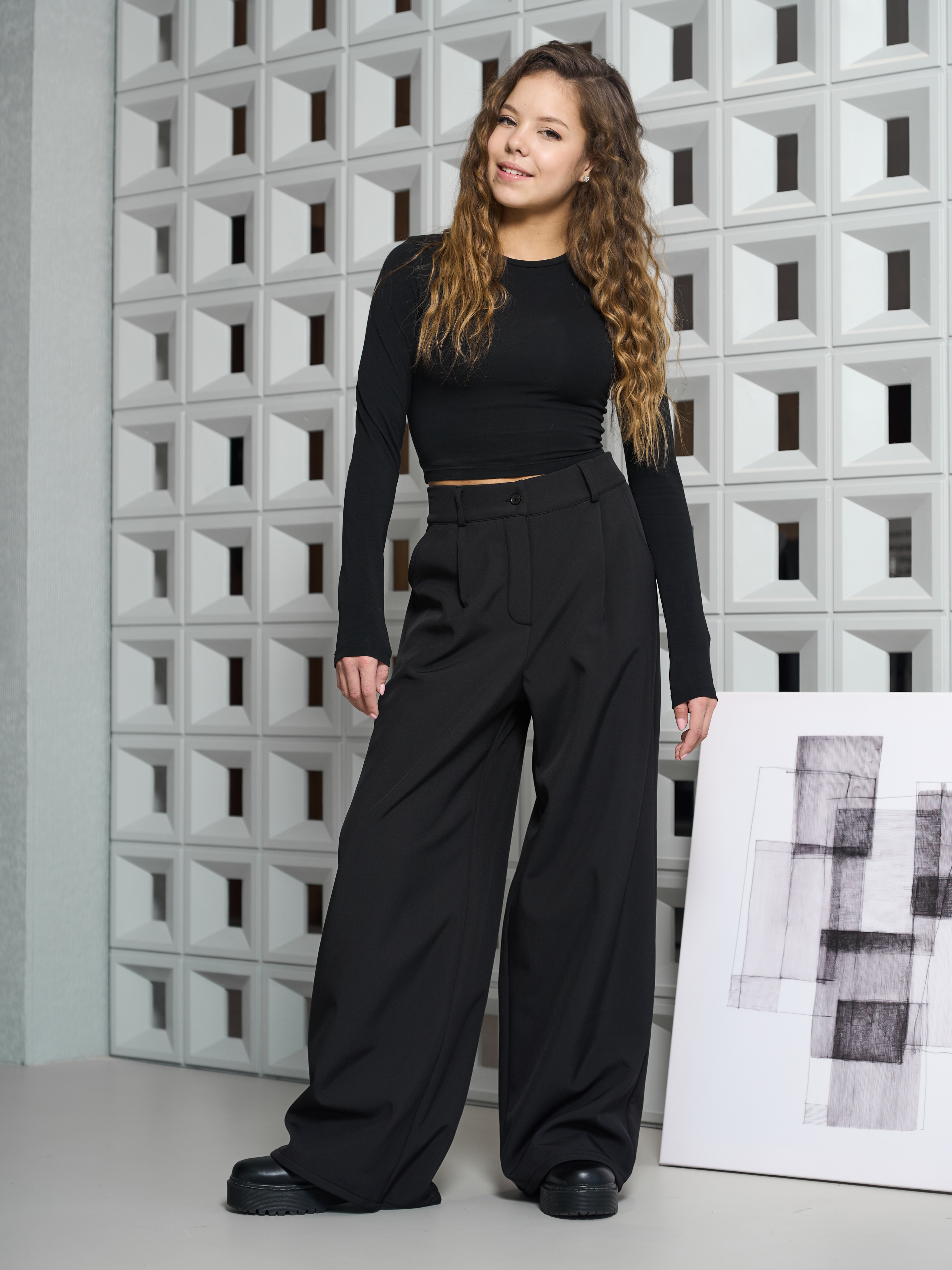 Брюки-палаццо СИНЯЯ МОДА WF1012B-H39 - фото 11