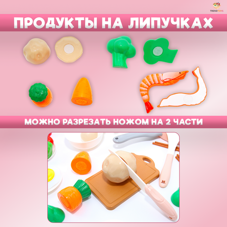 Игрушка TrendToys чайник, посуда, продукты 42 предм.