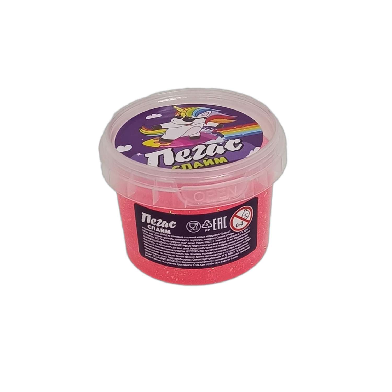 Игрушка-антистресс Прихлоп слайм Пегас блестки 100г в ассортименте - фото 1