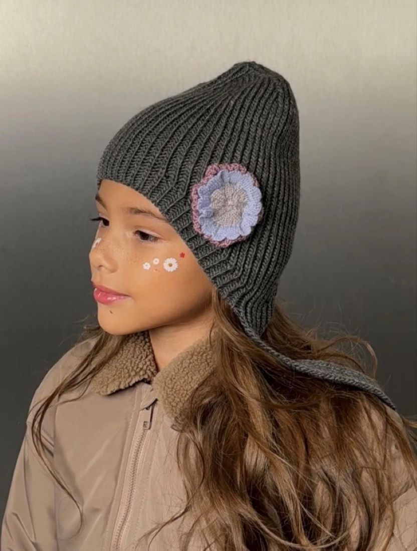 Шапка BRIOLLINI Чепчик детский Sweet terry, цвет графит, размер 50-54 - фото 4