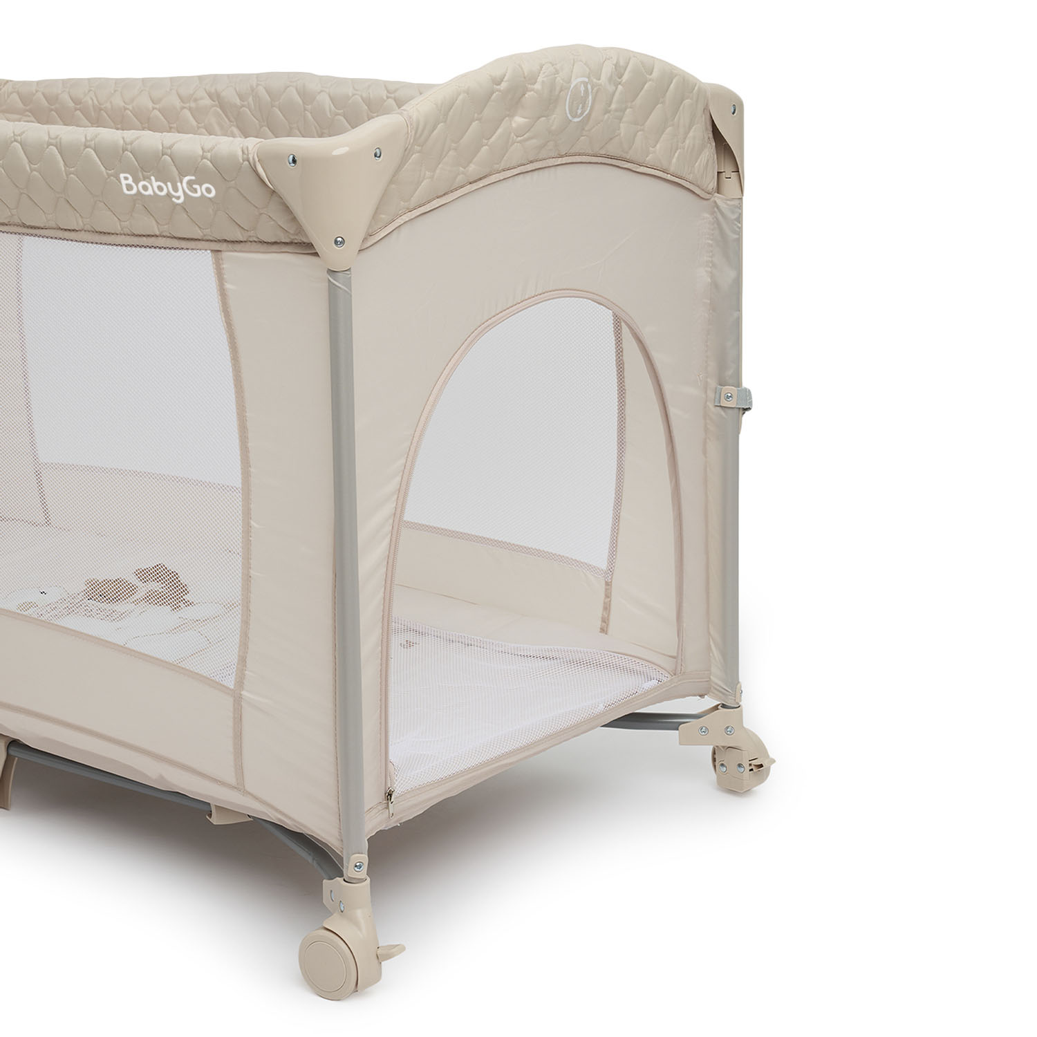 Манеж кровать BabyGo Sleepy New бежевый UP650S - фото 7