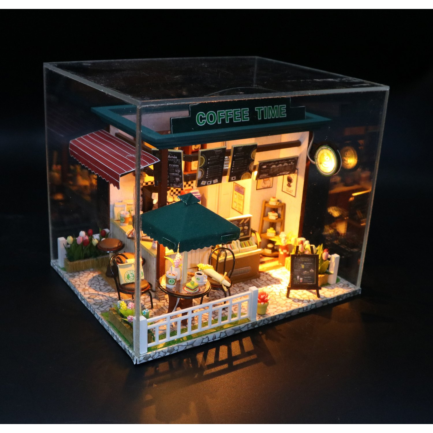 Интерьерный конструктор HitToy Румбокс Кофейня Coffee Time с куполом C006 - фото 5