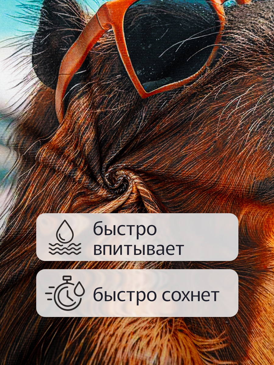 Полотенце BRAVO The Capybara 140 x 70 см 1 шт. - фото 6