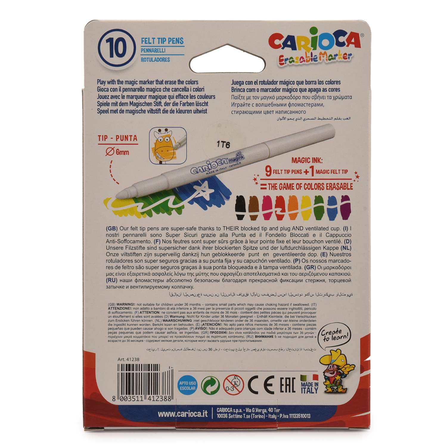 Фломастеры CARIOCA 10 цв. - фото 2