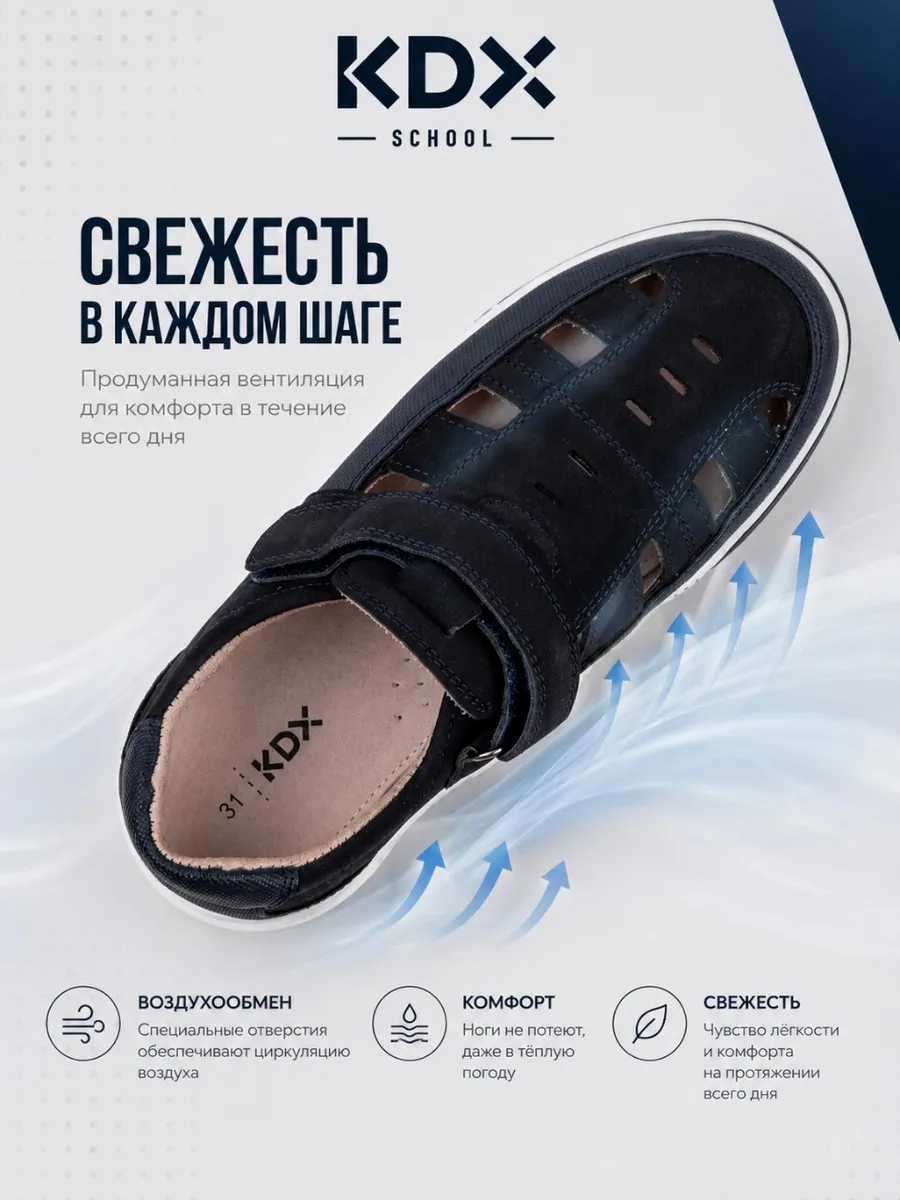 Туфли KDX MUSC-10 navy - фото 9