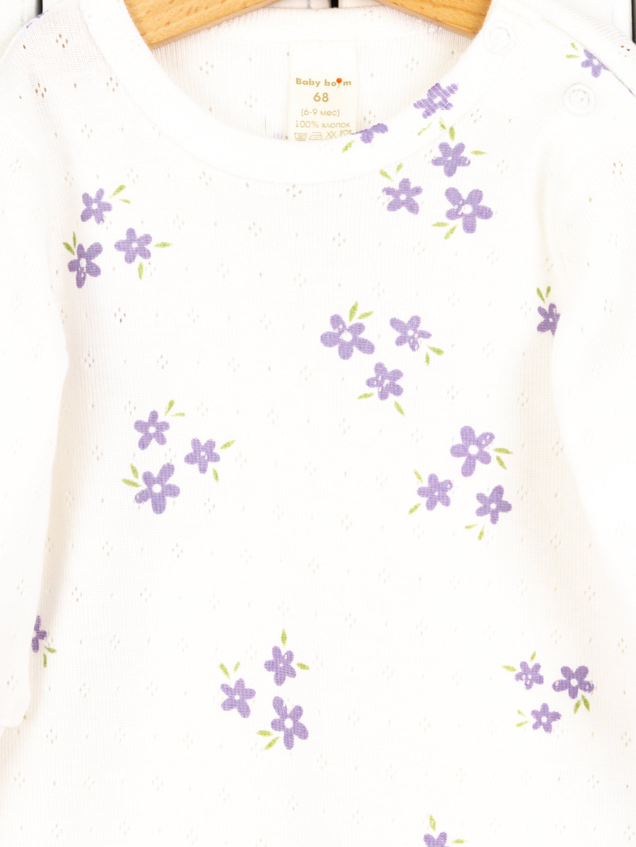 Комбинезон Baby boom К296/11-Р ажурная рибана цветочки - фото 2