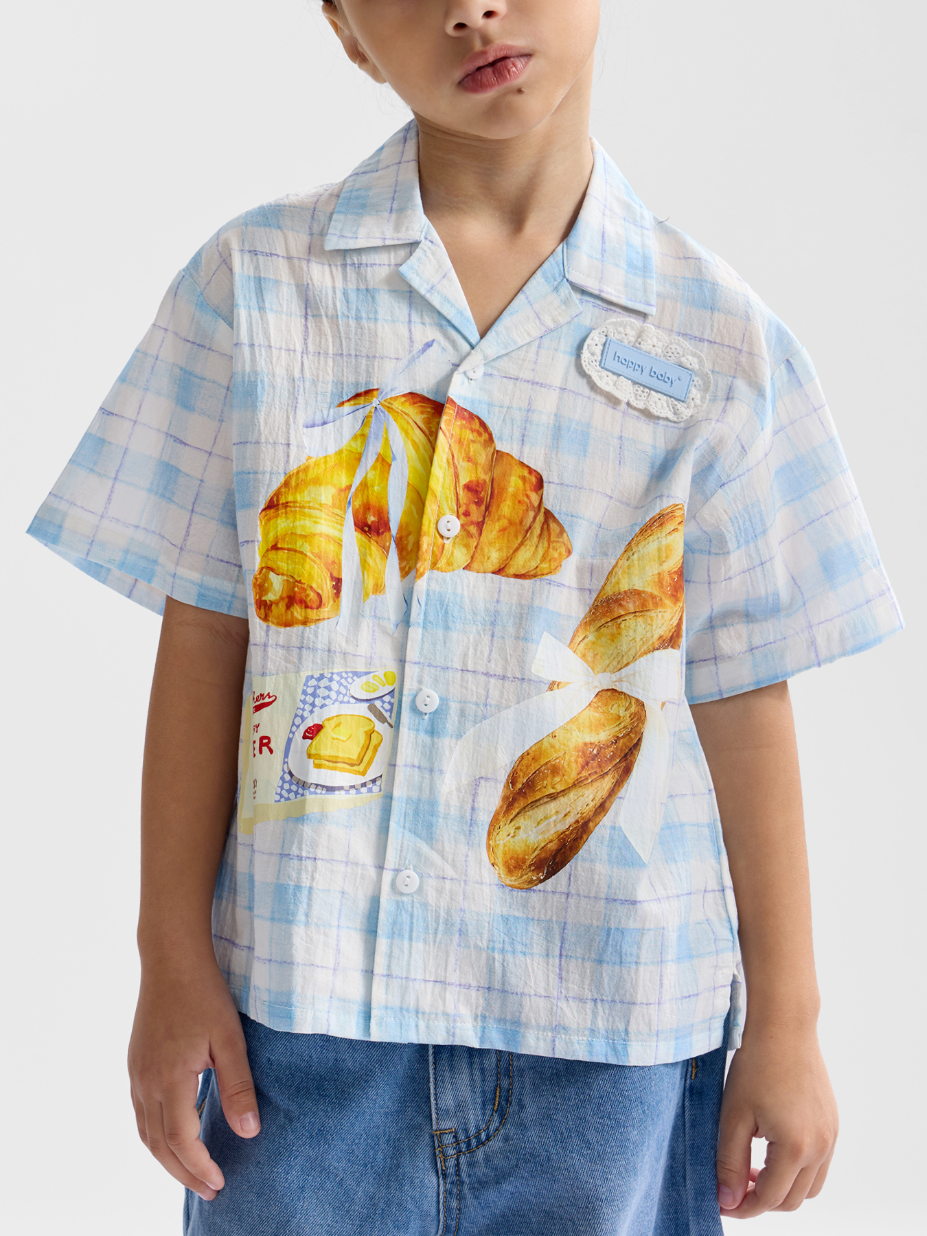 Рубашка Happy Baby 88664_white-blue - фото 1