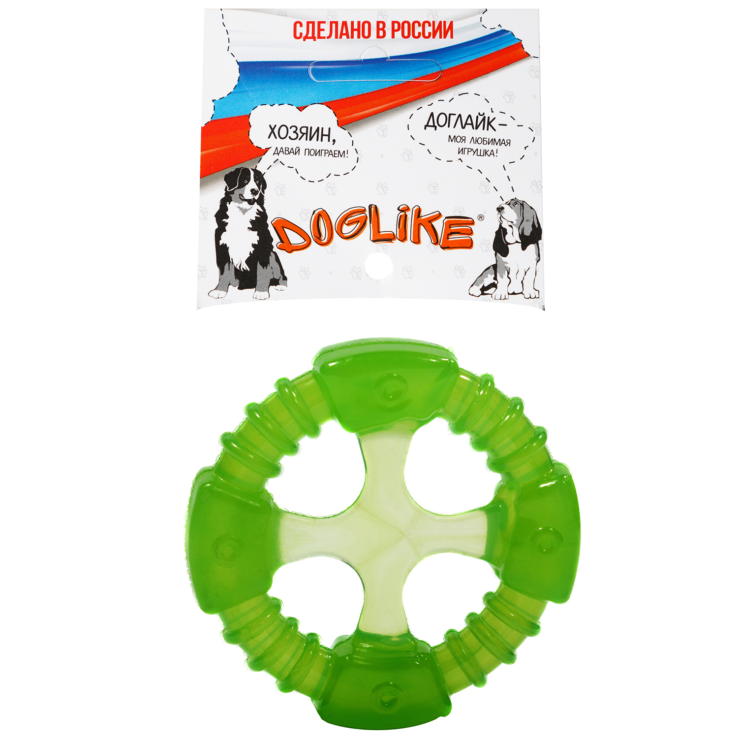 Игрушка для собак Doglike Кольцо Космос Зеленый - фото 2