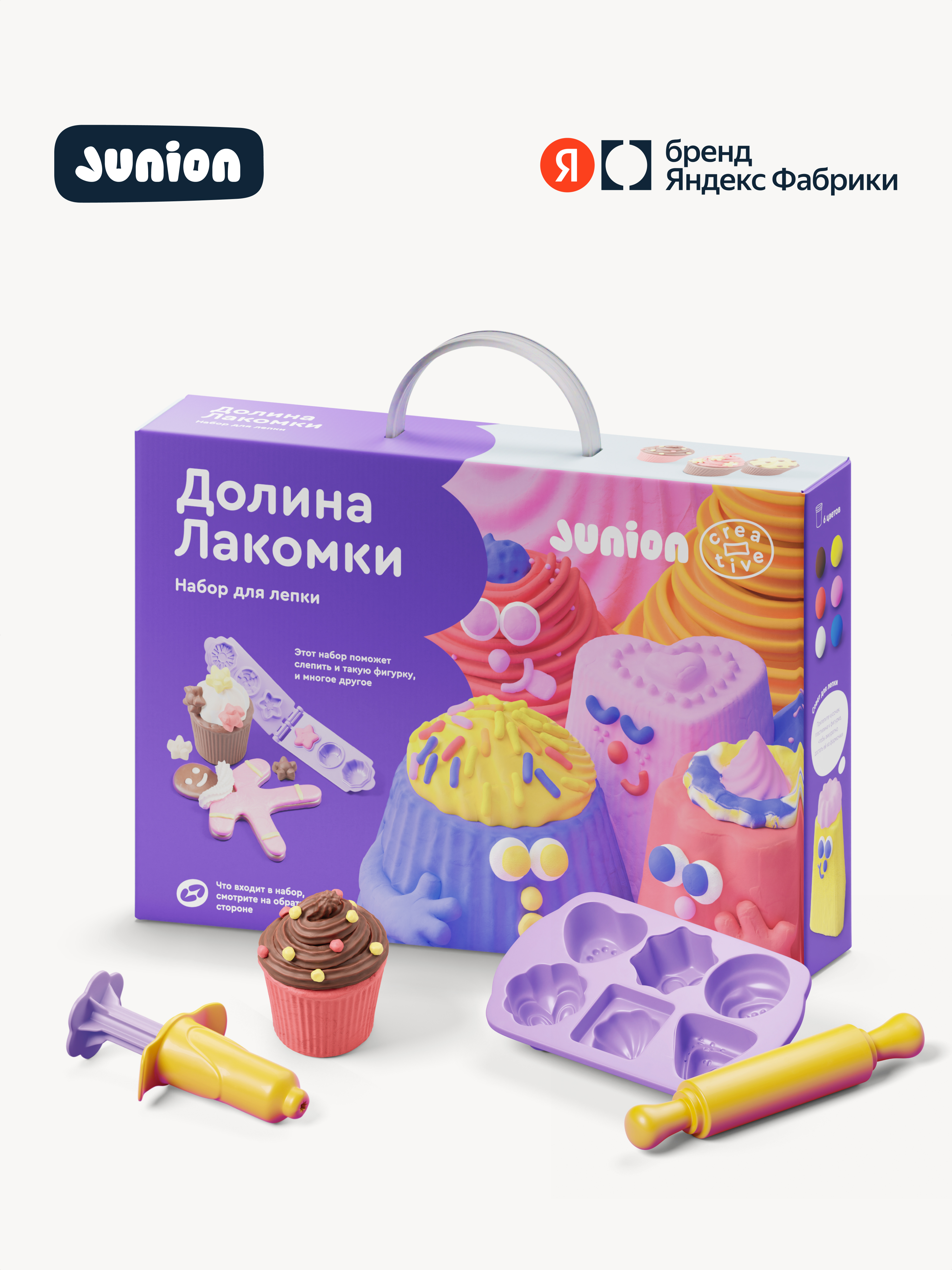 Тесто для лепки Junion Долина Лакомки 6 цв. - фото 1