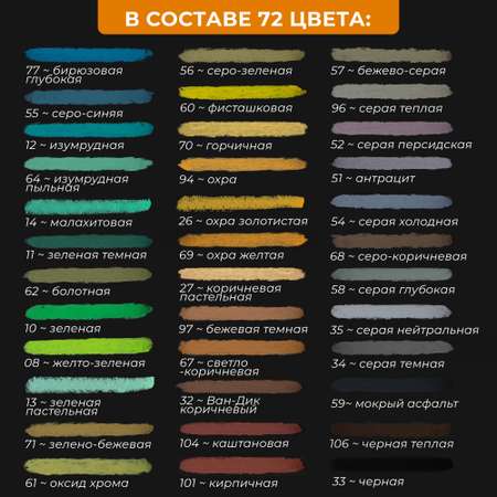 Пастель масляная Малевичъ 72 шт.
