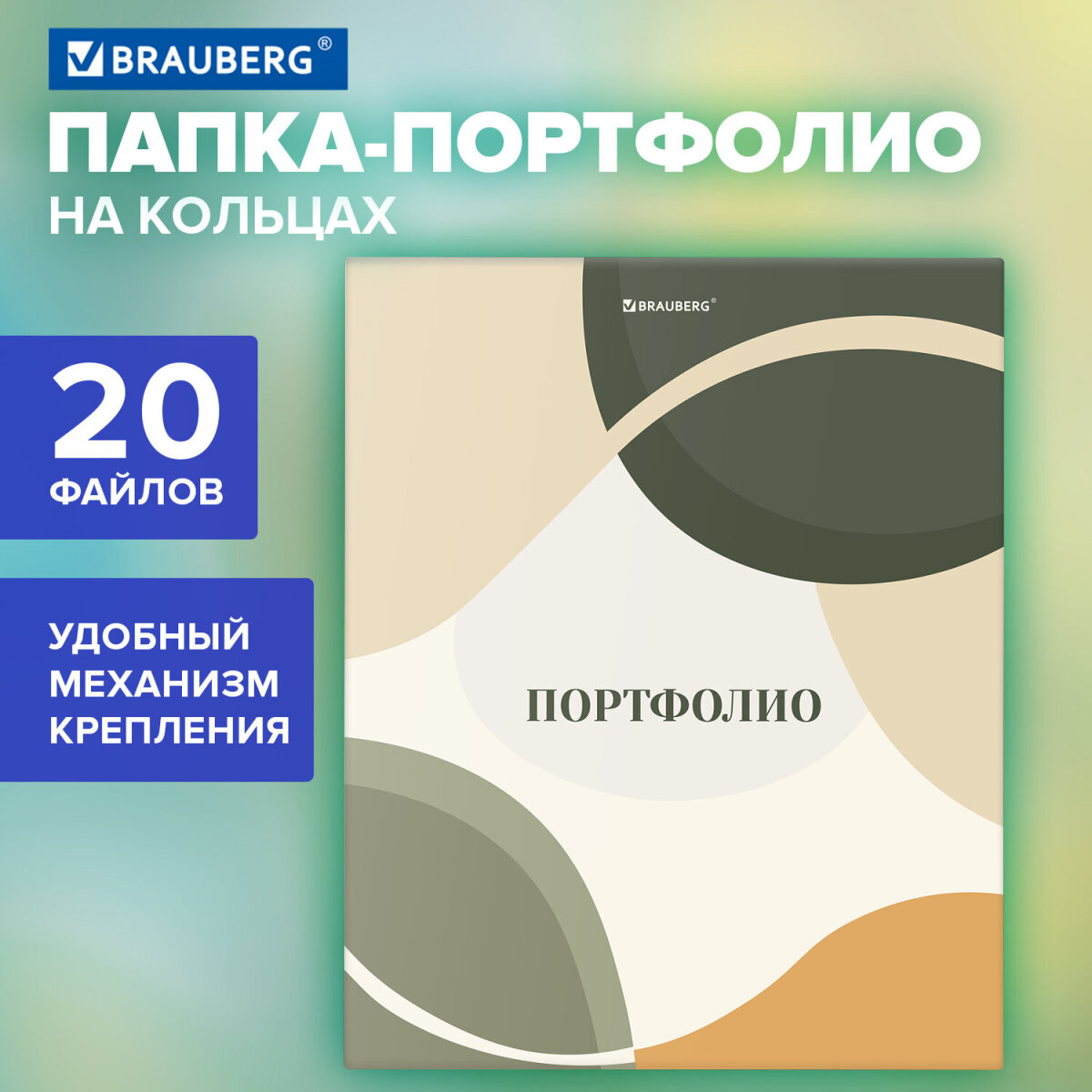 Портфолио школьника Brauberg папка А4 на кольцах 20 файлов для девочки и мальчика - фото 2