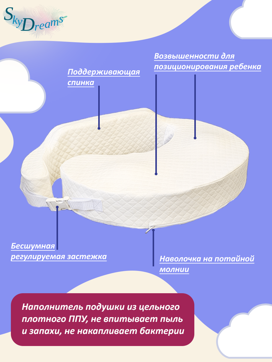 Подушка для кормления SkyDreams 40 x 60 см - фото 4