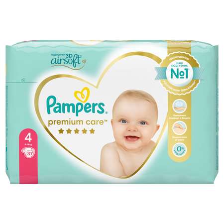 Подгузники Pampers Premium Care 4 (9-14 кг) 37 шт.