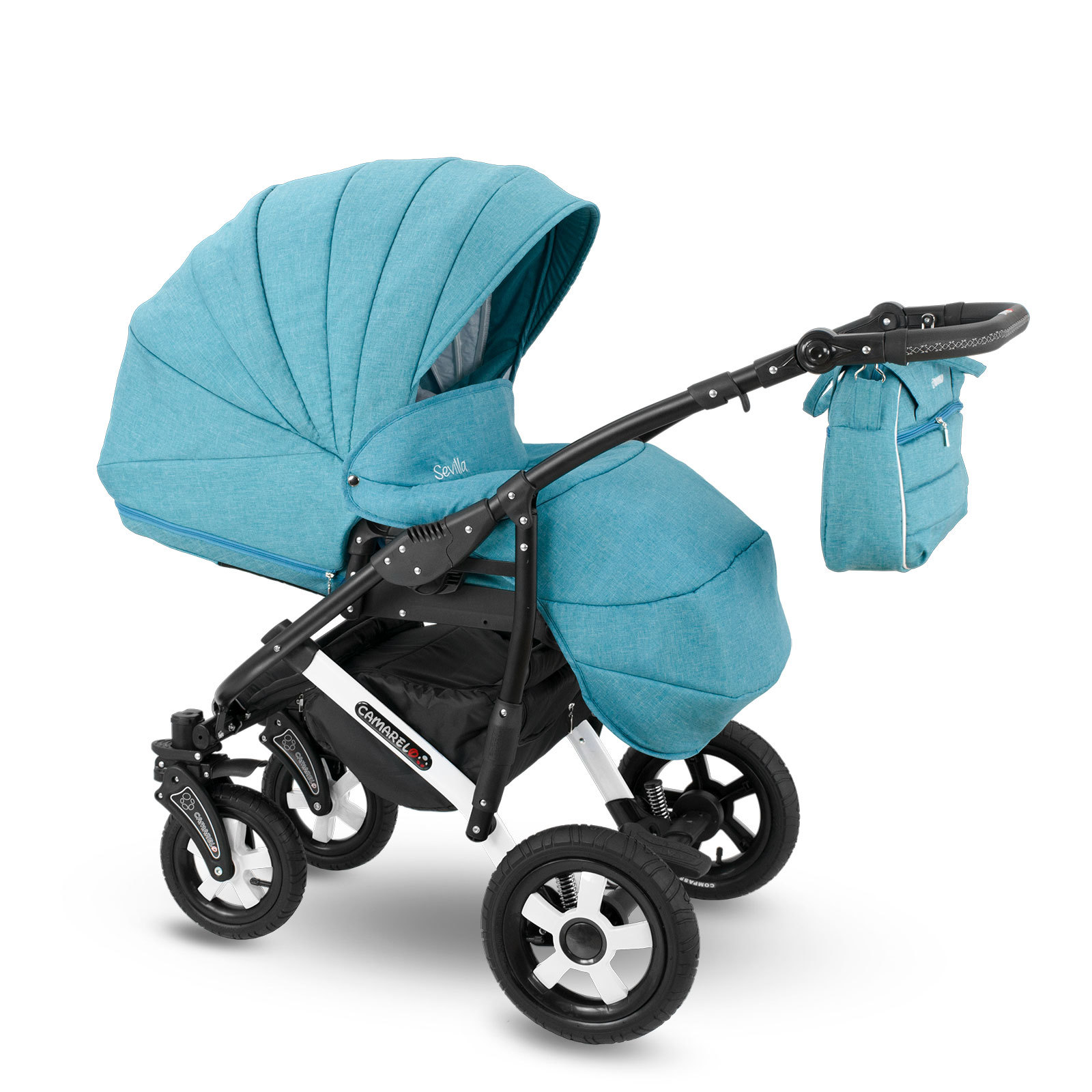 Коляска 3в1 Camarelo бирюзовый - фото 2