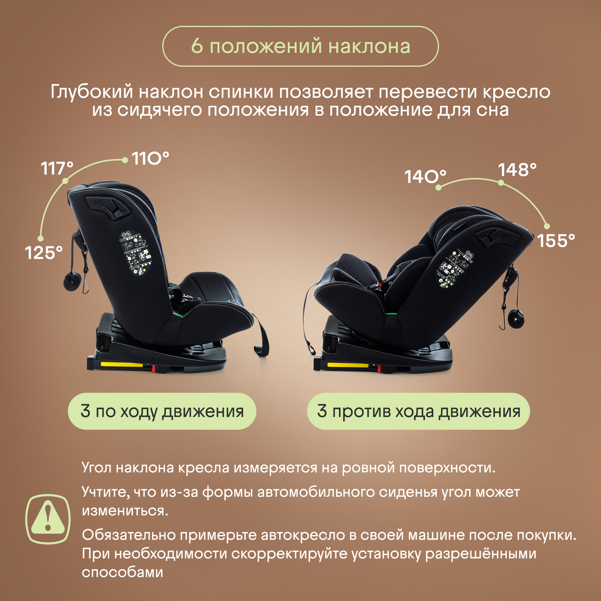 Автокресло Kidzi SPIN 360 i-SIZE Isofix 0+/1/2/3 (0-36 кг) черный - фото 5