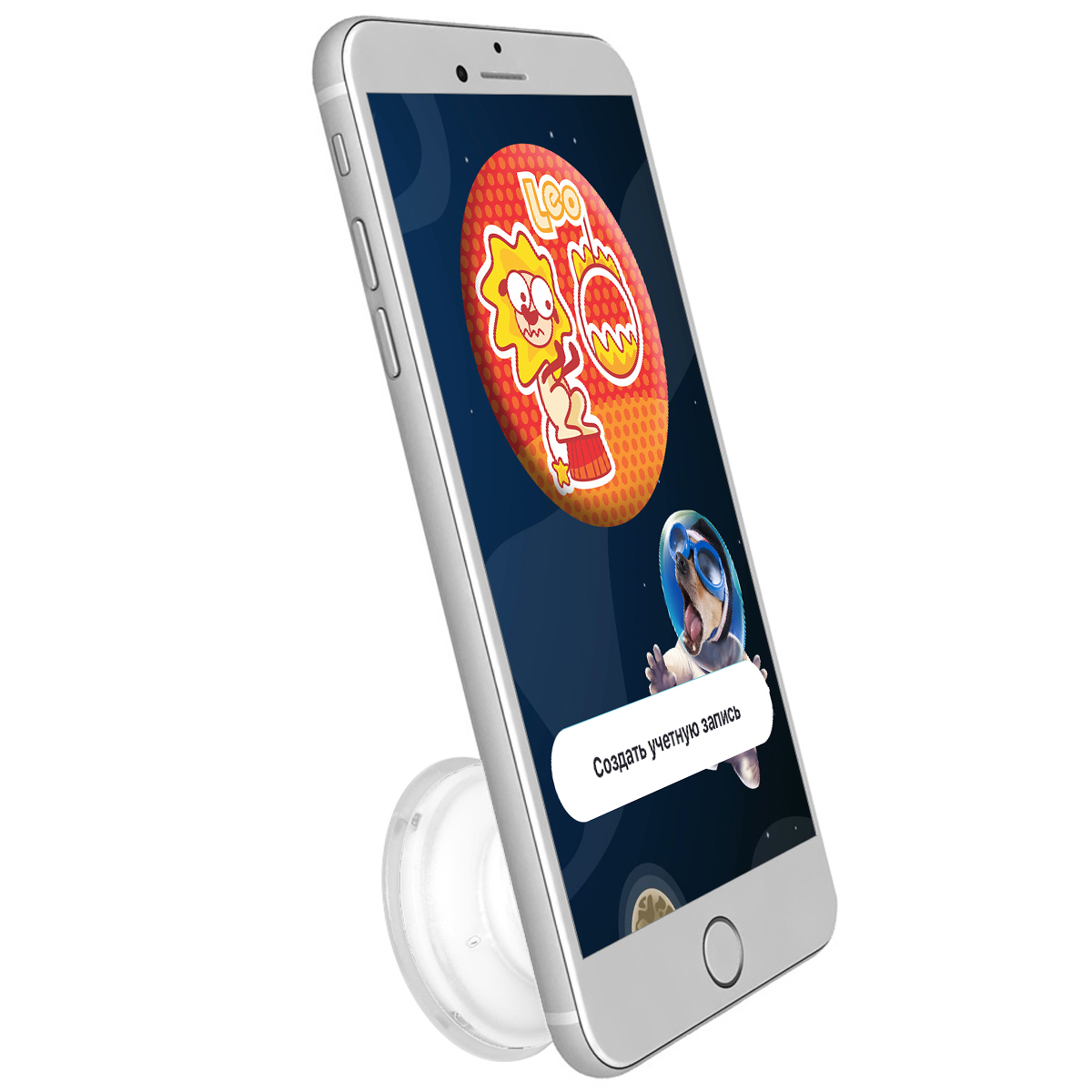 Держатель для телефона Krutoff Попсокет Знак Зодиака мультяшный Лев - фото 5