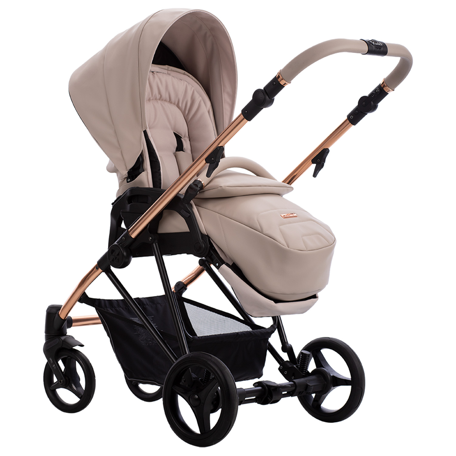 Коляска 2в1 Bebetto Yoddi Premium Class бежевый - фото 3