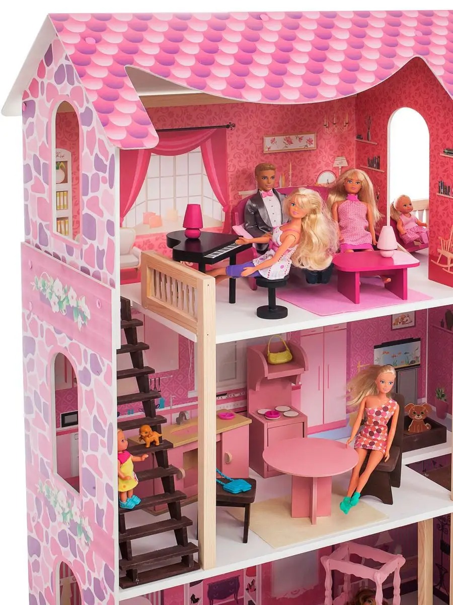 Домик для кукол PAREMO 105 см с мебелью PD318-03 - фото 8