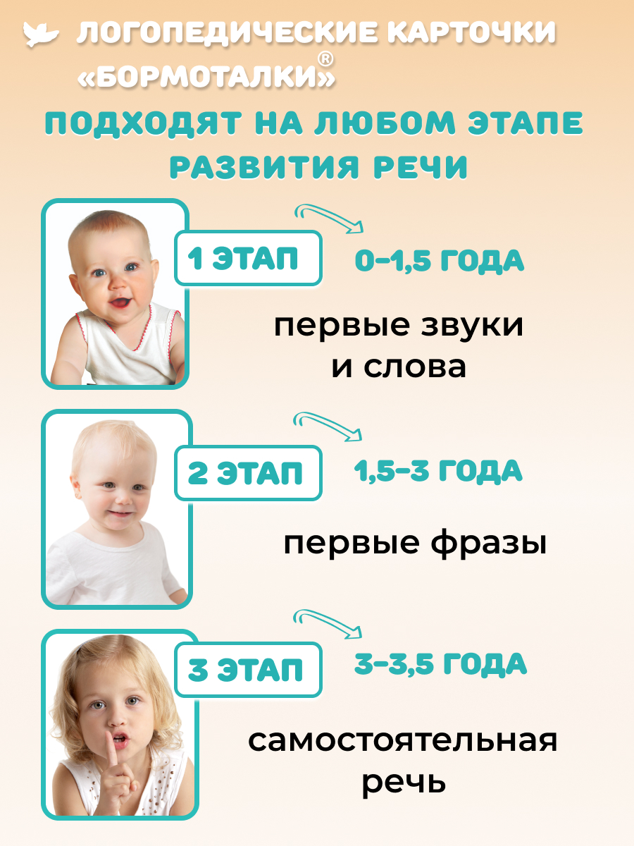 Развивающие карточки Умницa Бормоталки 3в1. Запуск и развитие речи - фото 3