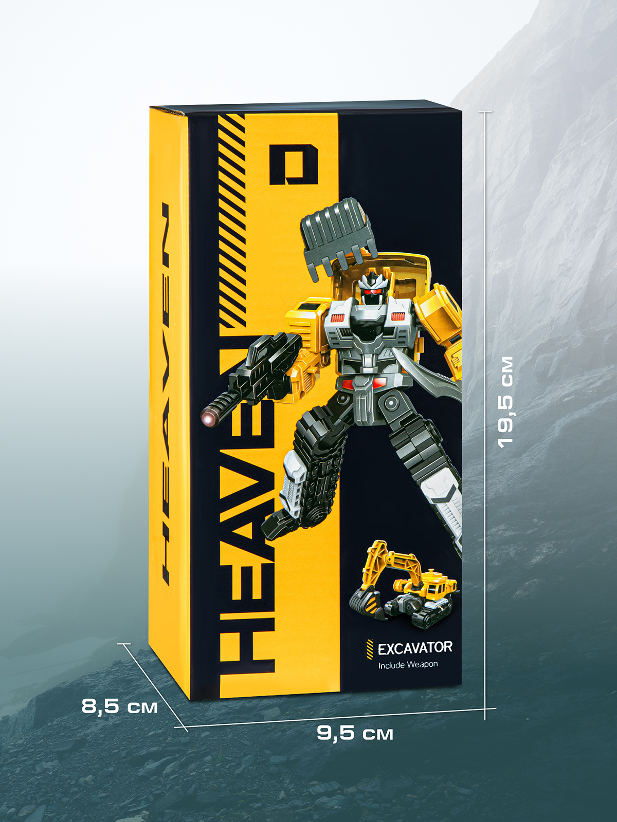 Фигурка AUTODRIVE Робот трансформер Экскаватор - фото 4