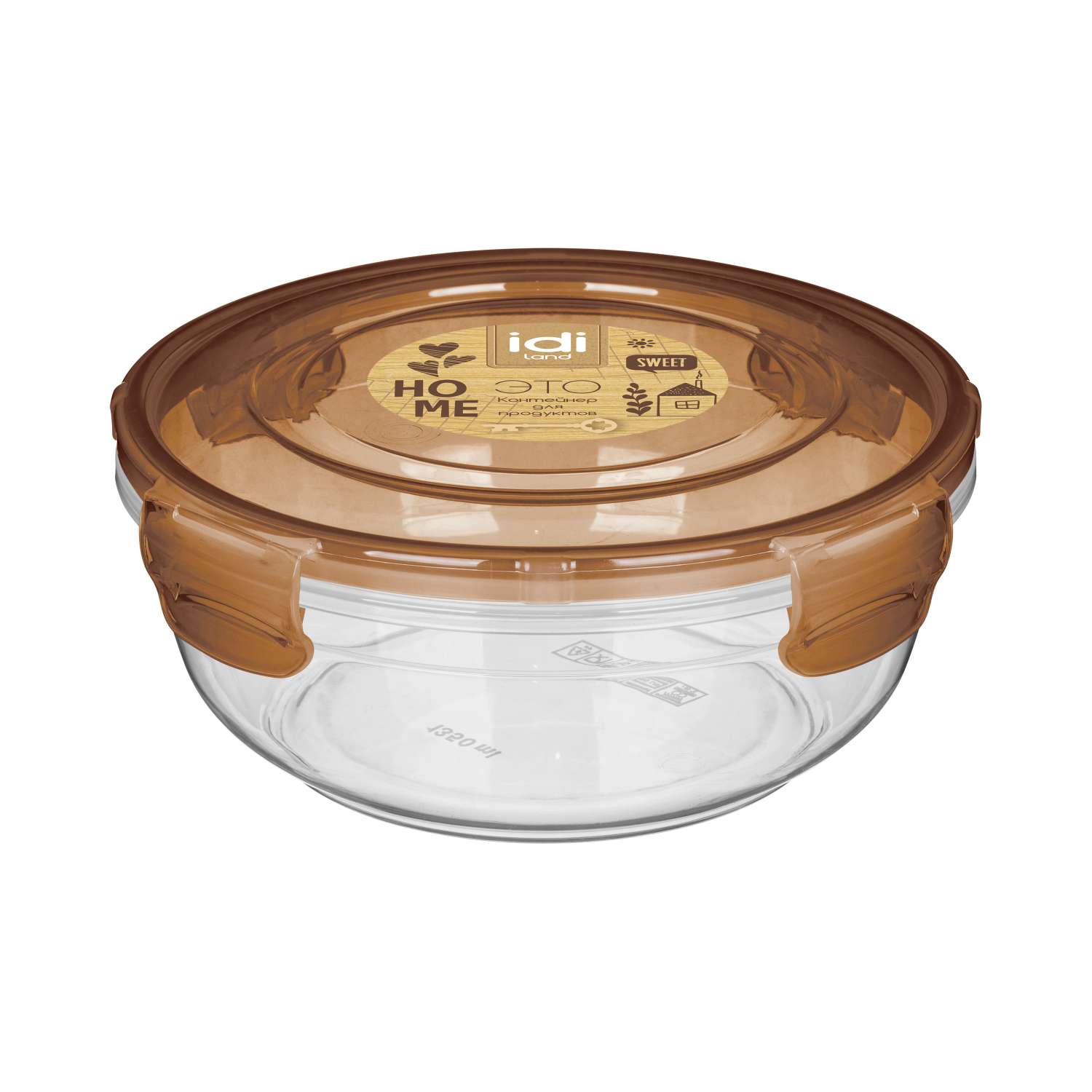 Контейнер для продуктов IDiland Lock круглый с защелками 1.35л - фото 2