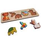 Игрушка Нескучные игры рамка-вкладыш Монтессори Домашние животные