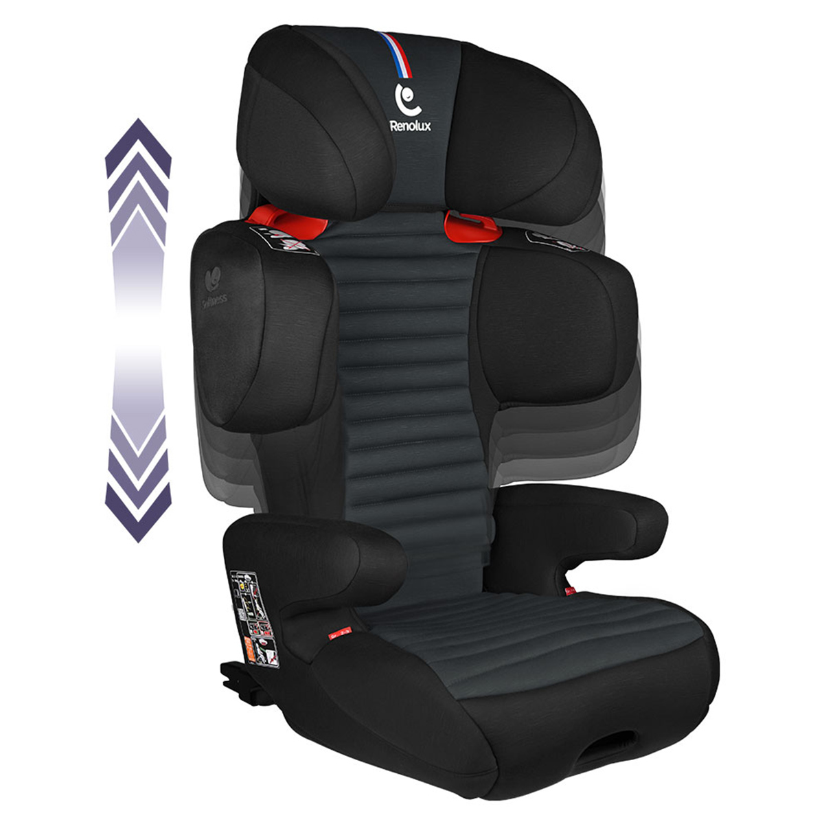Автокресло Renolux Renofix carbon Isofix 2/3 (15-36 кг) черный - фото 8