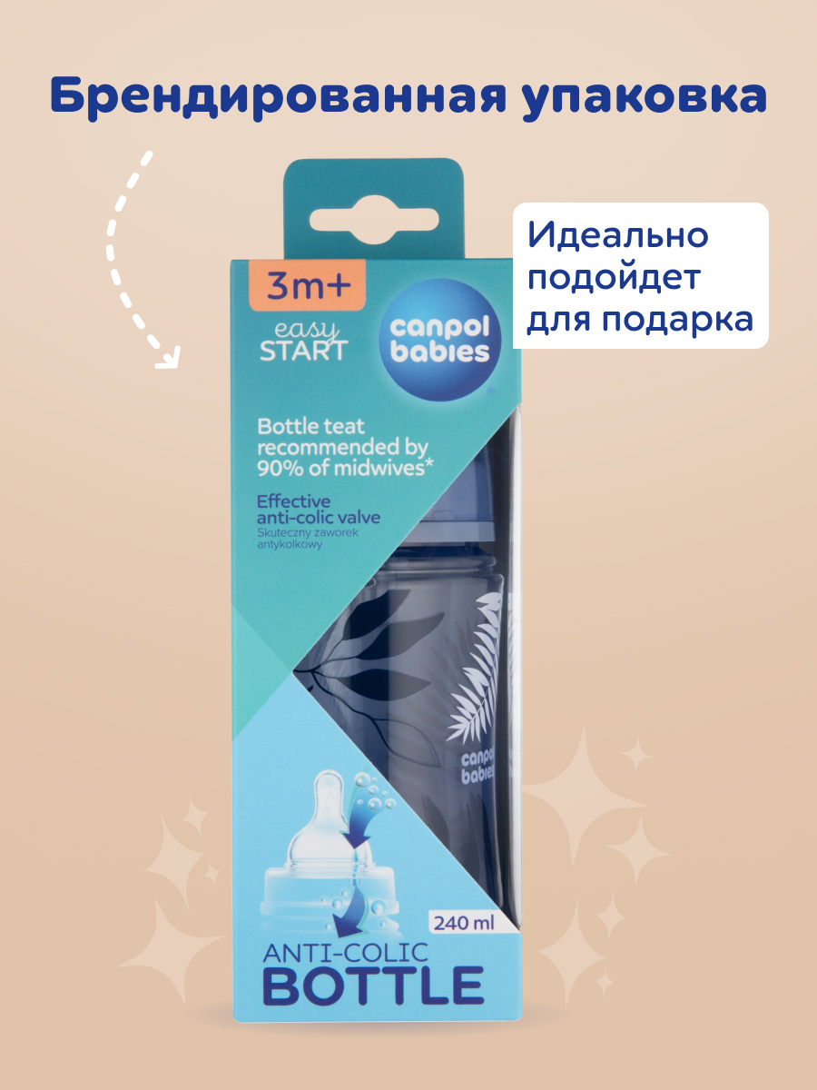 Бутылочка Canpol Babies 240 мл 1 шт. в ассортименте - фото 2