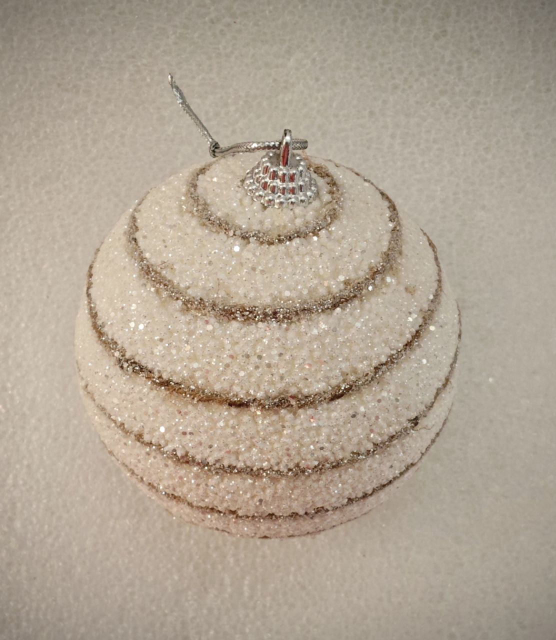 Украшение ёлочное Магия праздника Шар кристалл с горизонтальной полоской - фото 2