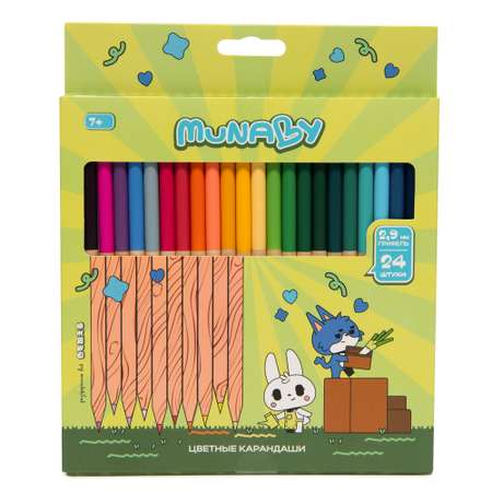 Карандаши цветные Munaby 24 шт.